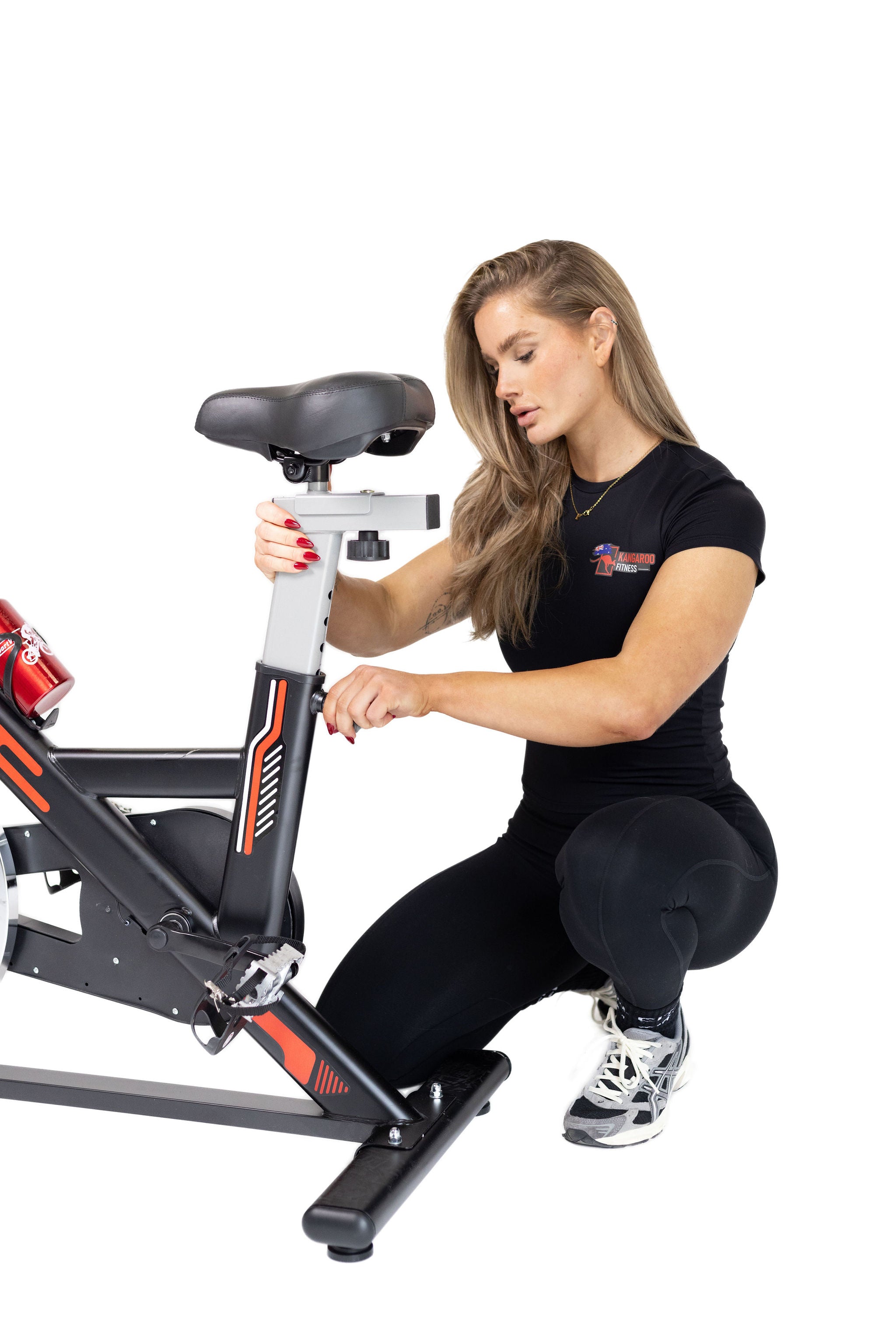 Kangaroo Fitness Exercise Spin Bike (Red) - KangarooFitness