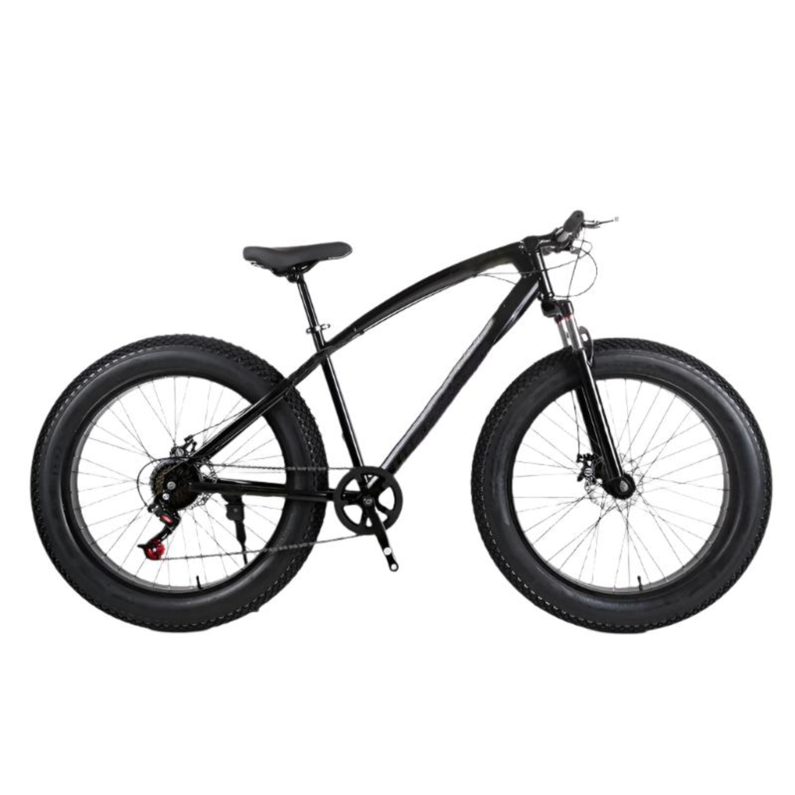 26 X Large Fat Tyre Bicyle mountain bike Full Suspension 21 speed Black